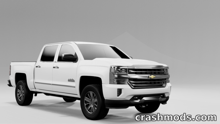 A sleek white Chevrolet Silverado 1500 (2014-15) showcases its modern design in a minimalist setting.