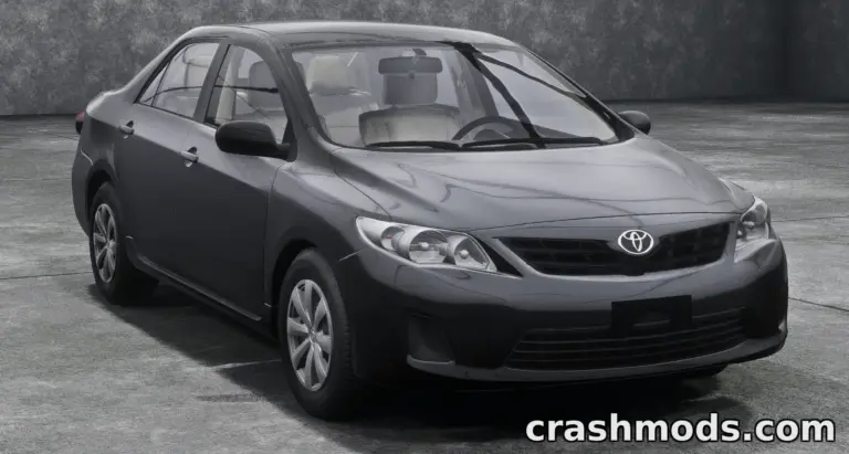 Realistic 2012 Toyota Corolla mod for BeamNG.drive, showcasing detailed exterior and interior design.