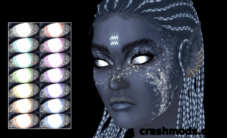 Aquarius Eyes The Sims 4 mod screenshot