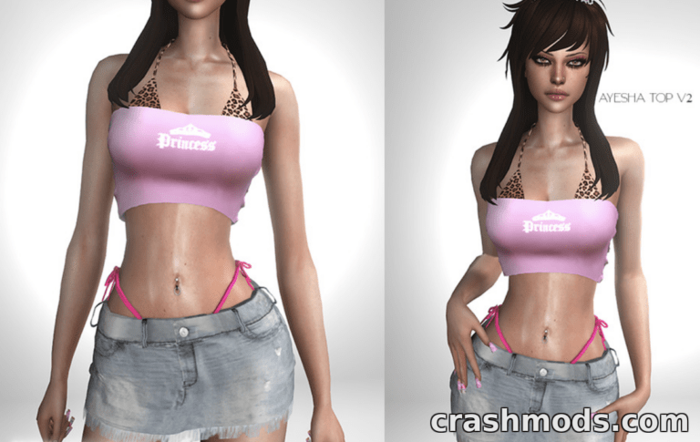Ayesha Top The Sims 4 mod screenshot