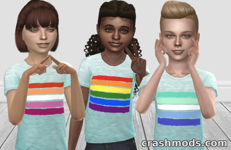 Child Pride Flags T-Shirt The Sims 4 mod screenshot