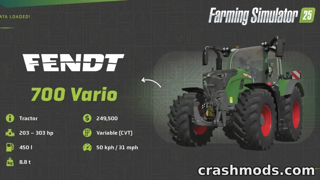 Fendt 700 Vario working in FS25