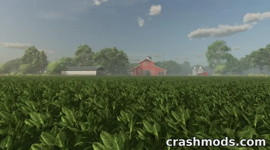 Spinach field in Farming Simulator 25
