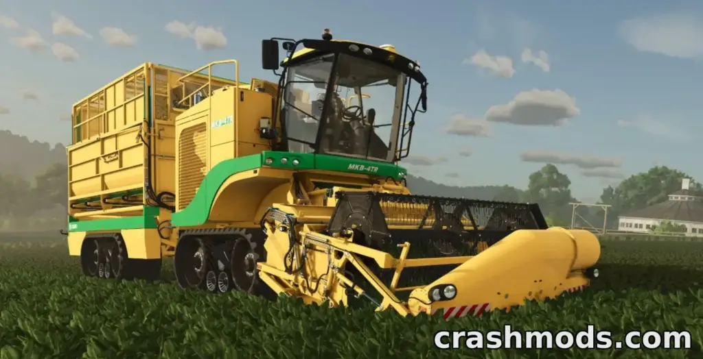 OXBO MKB-4TR spinach harvester in FS25