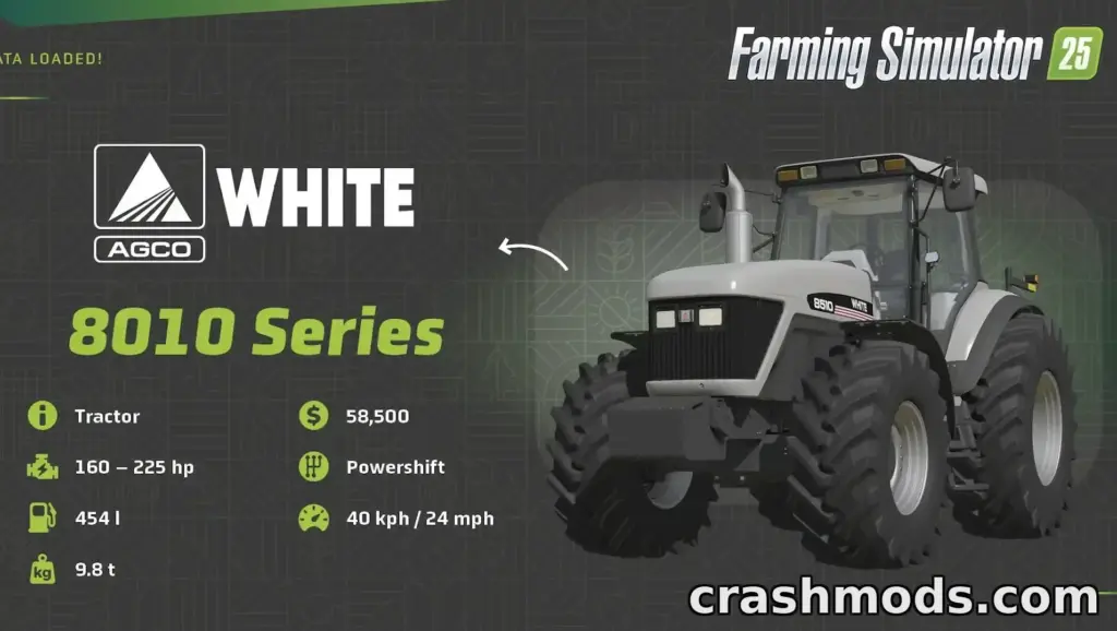 White 8810 in the field in FS25