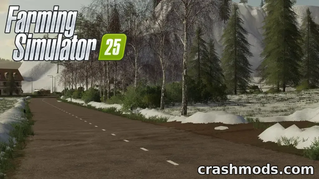 Winter scene in Farming Simulator