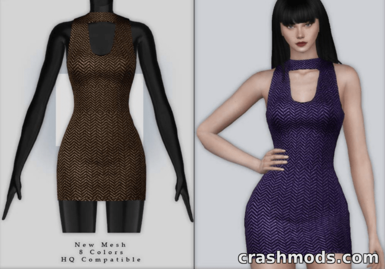 Dress No.174 The Sims 4 mod screenshot