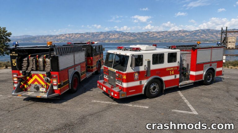 MTL Fire Truck BeamNG.drive mod screenshot