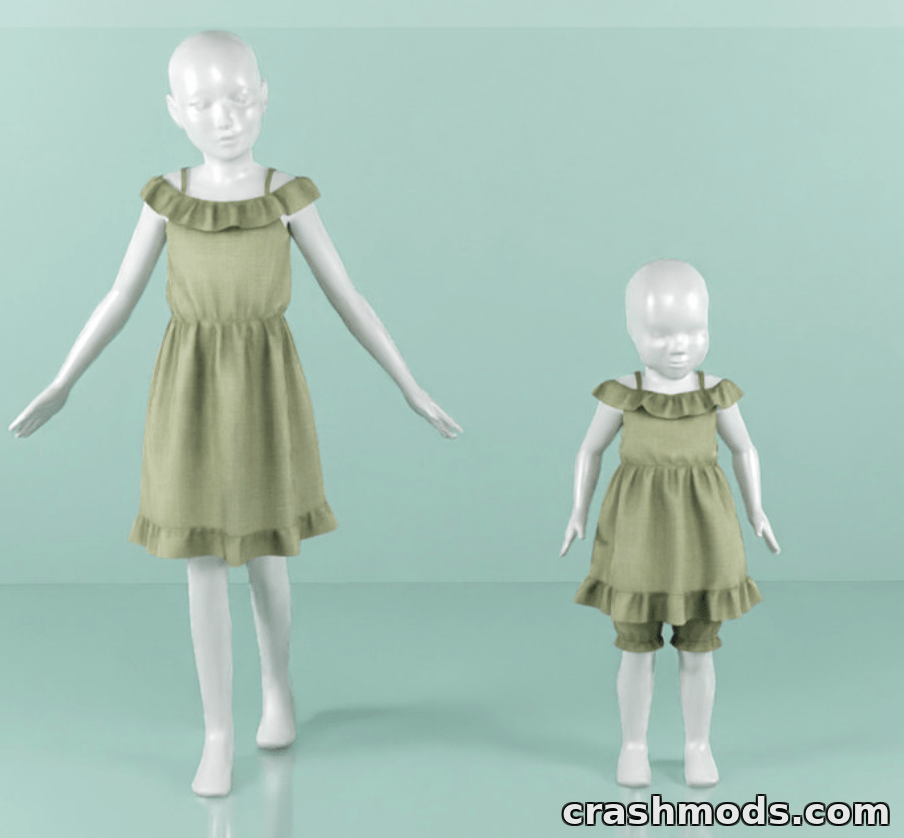 Off-the-shoulder dress with ruffles Toddler – screenshot 2
