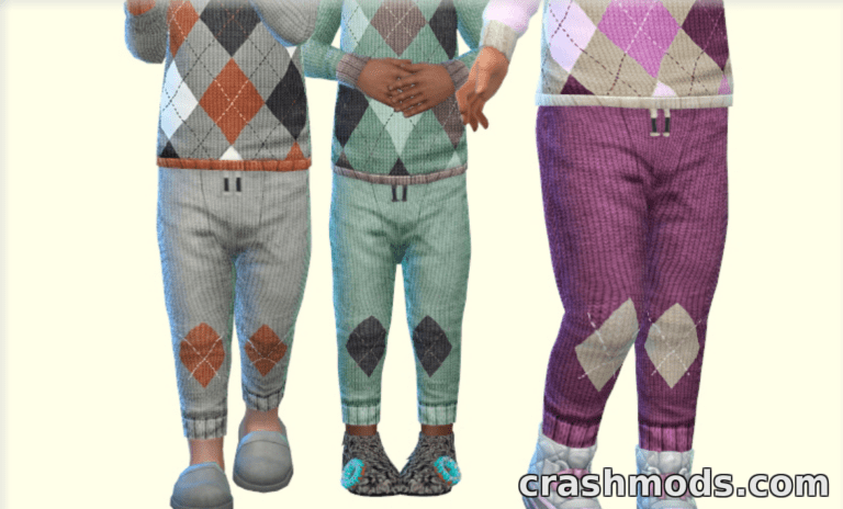 Pants Jacquard Rhombuses The Sims 4 mod screenshot
