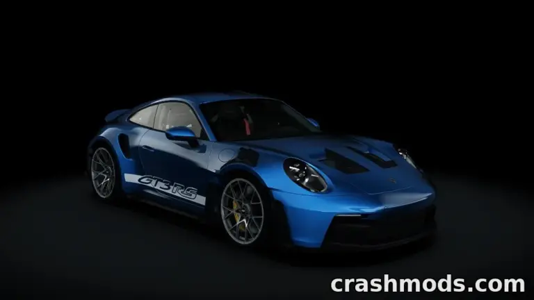 Porsche 911 GT3 RS (992) Longtail Aurore showcased in a sleek, dark environment, highlighting its aerodynamic design.