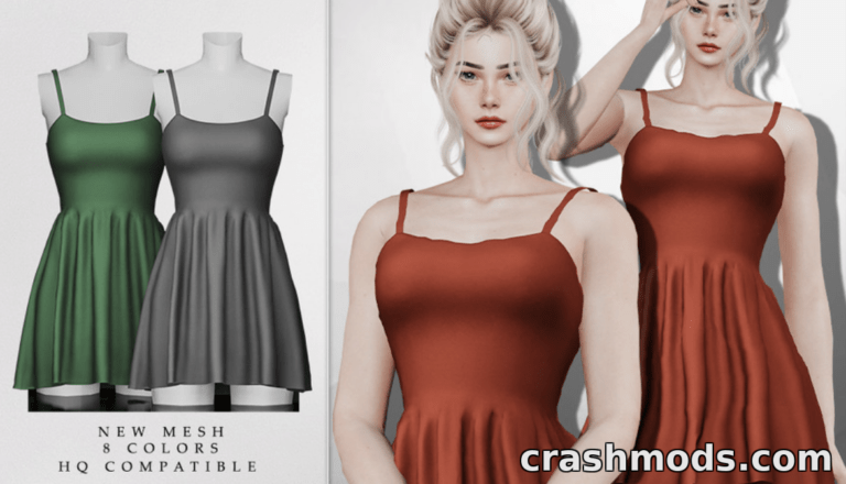 Starlight Strappy Mini Dress The Sims 4 mod screenshot