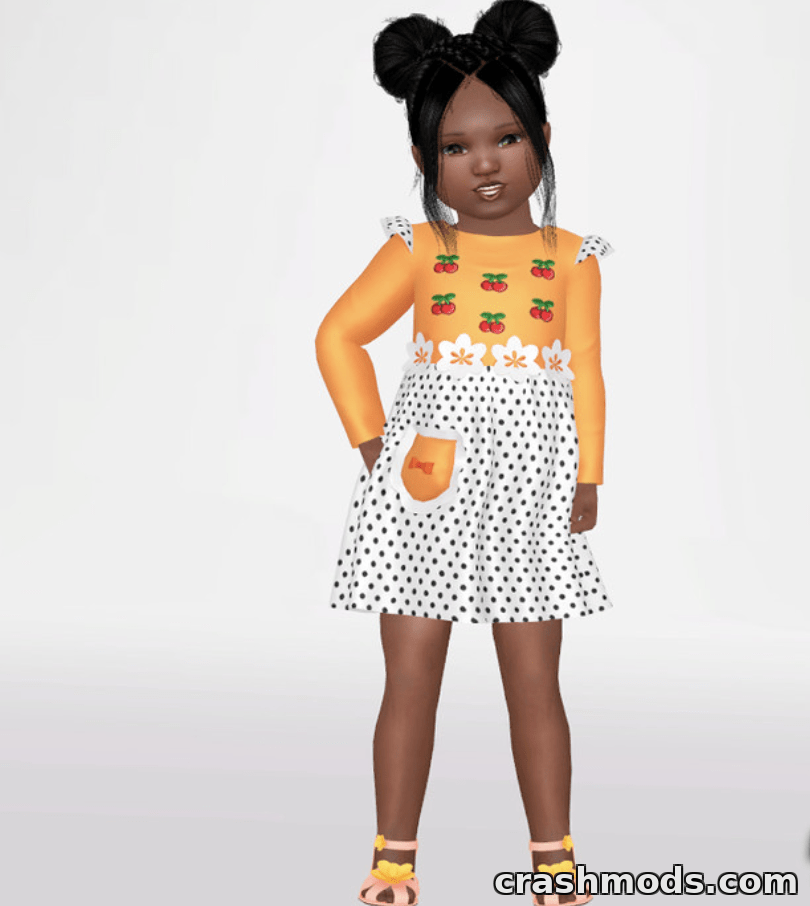 Vanessa – Polka dot dress with cherries and flowers – screenshot 2
