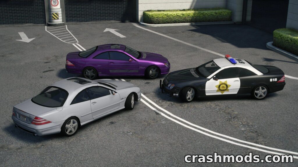 2000 Mercedes-Benz CL 55 AMG – Add-On Luxury Coupe Grand Theft Auto 5 mod screenshot