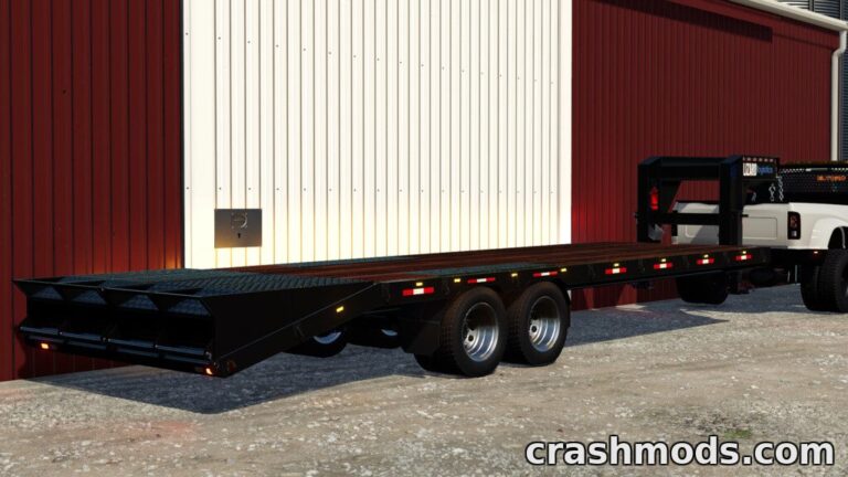 20Ft Gooseneck Trailers Pack – Flatbed and Tipper with Pallet Autoload Farming Simulator 22 mod screenshot