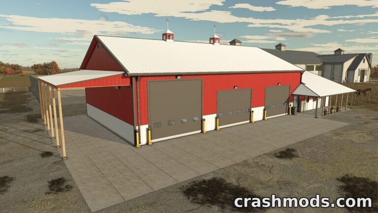3 Stars Garage – Workshop Shed with Storage Farming Simulator 25 mod screenshot