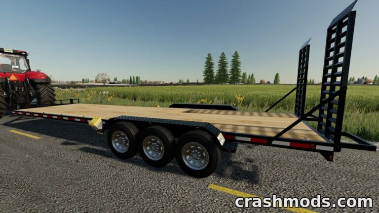 30′ Flatbed Autoloading Bale Trailer – 9.5 m Six-Body Combo Farming Simulator 22 mod screenshot