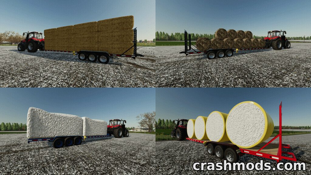 30′ Flatbed Autoloading Bale Trailer – 9.5 m Six-Body Combo – screenshot 2