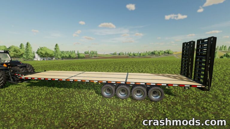 40 ft Flatbed Autoloading Bale Trailer – 12 m Lizard Multi-Body Farming Simulator 22 mod screenshot
