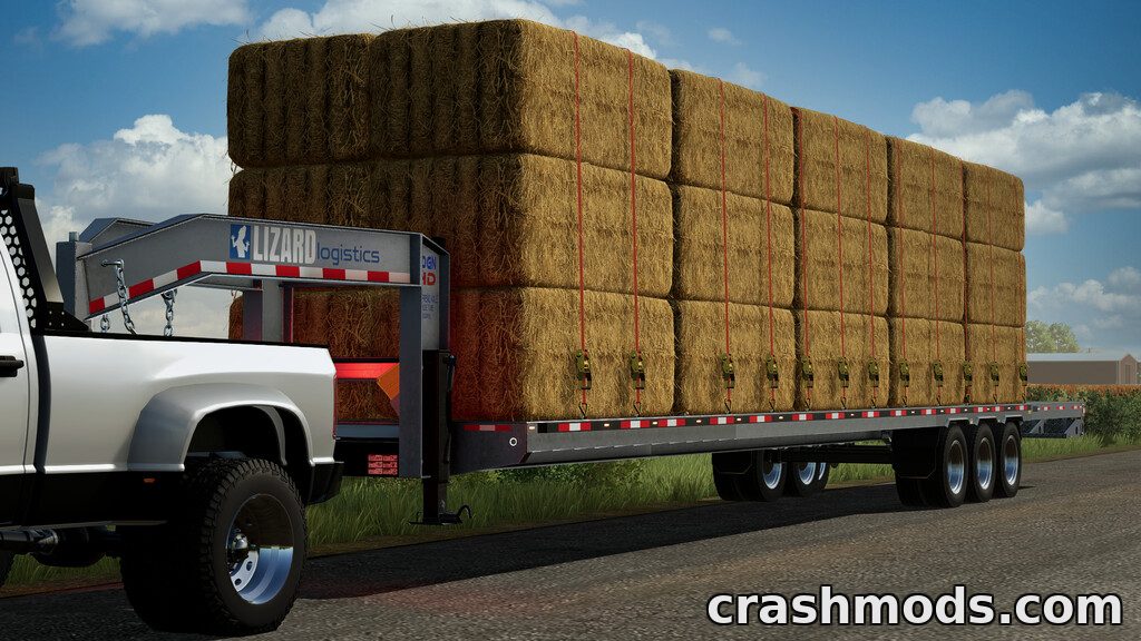 50Ft Gooseneck Transport Trailer – 20 to 50 ft Equipment Hauler Farming Simulator 22 mod screenshot