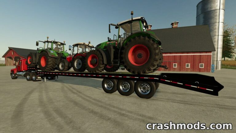 53′ Dropdeck Trailer Autoload Bales – 16.15 m Multi-Body Low Loader Farming Simulator 22 mod screenshot