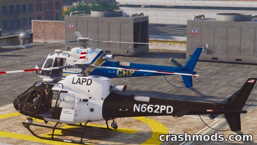 Airbus AS-350 Ecureuil – LAPD and CHP Police Helicopter Grand Theft Auto 5 mod screenshot