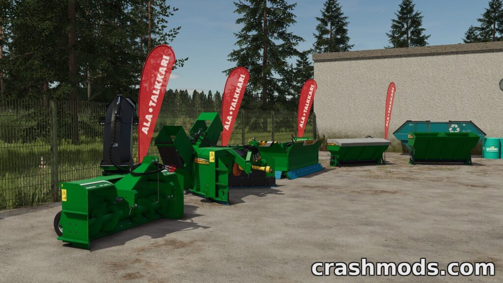 Ala-Talkkari Winter Equipment – Snow Plow Blowers and Spreaders Farming Simulator 25 mod screenshot
