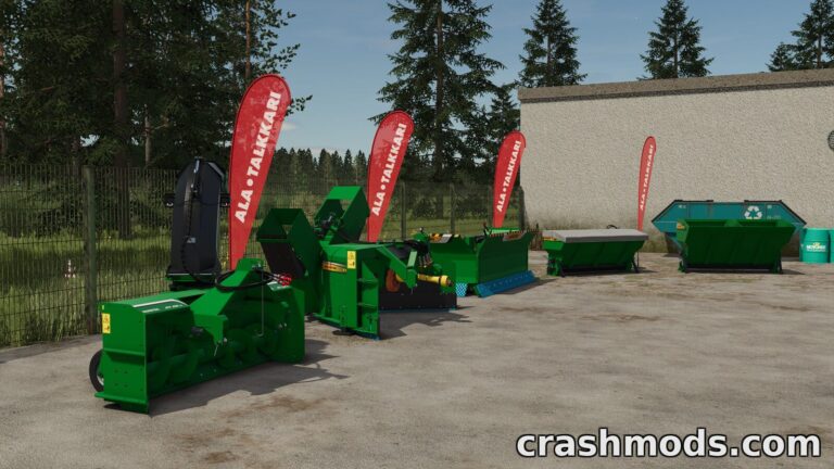 Ala-Talkkari Winter Equipment – Snow Plow Blowers and Spreaders Farming Simulator 25 mod screenshot
