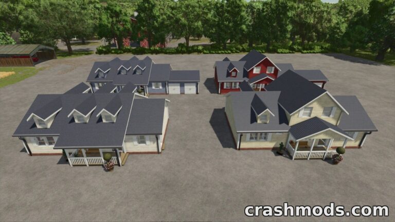 American Farmhouse – 4 Placeable House Variants Farming Simulator 25 mod screenshot