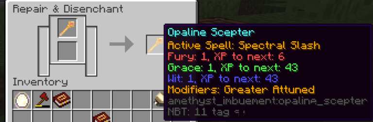 Amethyst Core – Magic Modding Library with Modifiers, Scepters and Mana Items Minecraft mod screenshot
