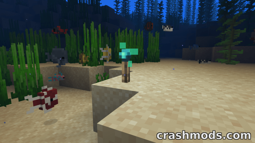 Aquatic Torches – Waterproof Torches Crafted from Glowing Ink Sacs Minecraft mod screenshot