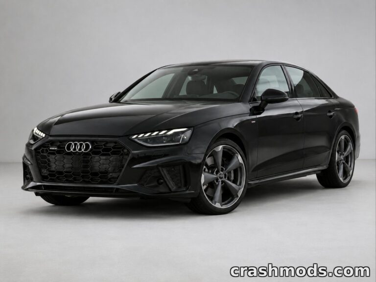 Audi A4 2025 – Realistic Sound Suspension and Deformation BeamNG.drive mod screenshot