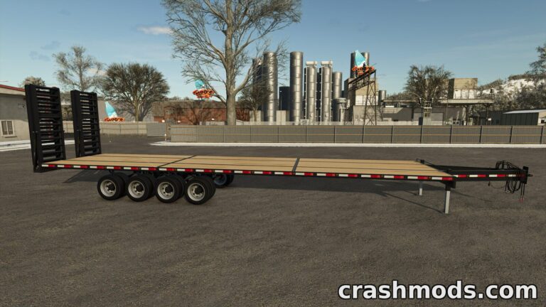 Autoloading Bale/Combo Trailer – Lizard 40′ Flatbed Bale Loader Farming Simulator 25 mod screenshot