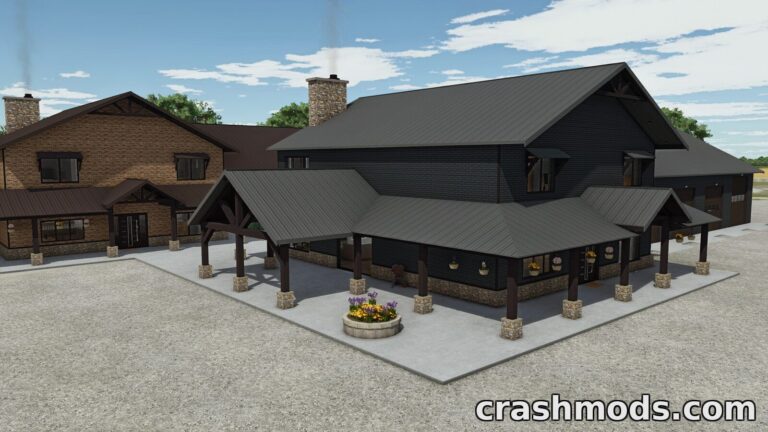 BarnDom – Barndominium Farmhouse with Workshop Farming Simulator 25 mod screenshot