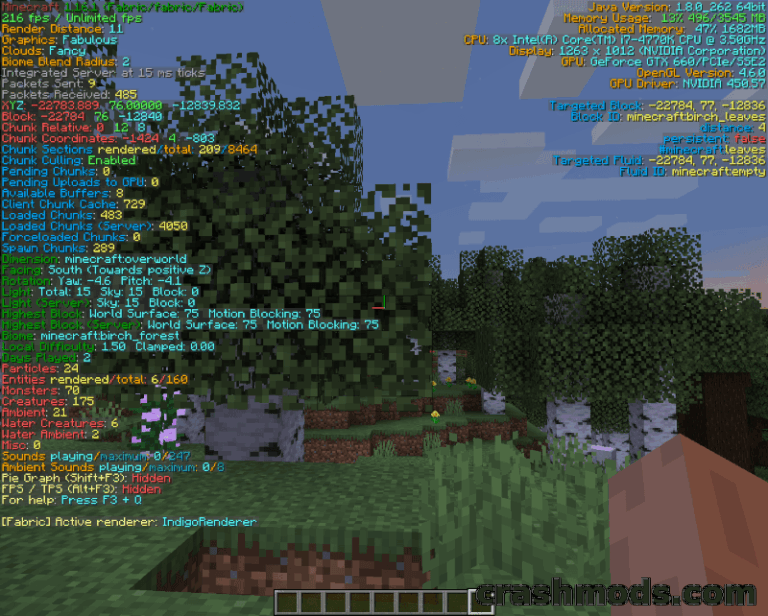 BetterF3 – Customizable and Readable Debug HUD Minecraft mod screenshot