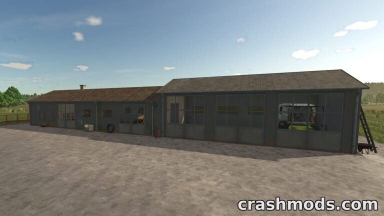 Big Garage – 44m Machine Storage Shed Farming Simulator 25 mod screenshot