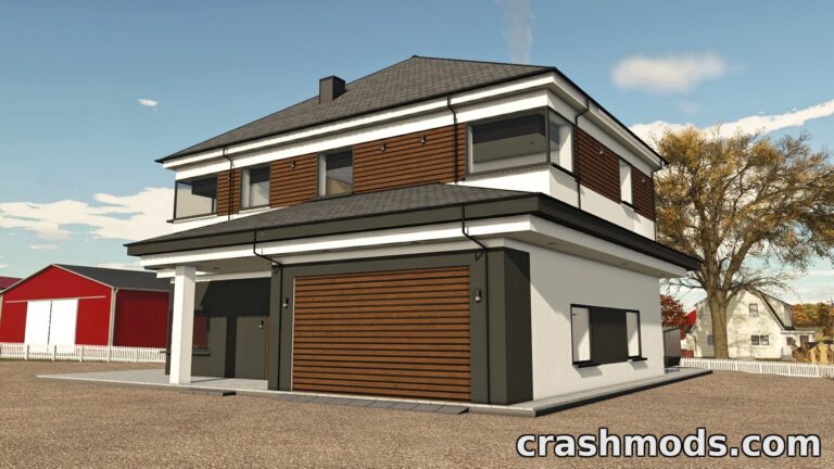 Big Modern House – Modern Farmhouse with Garage Farming Simulator 25 mod screenshot