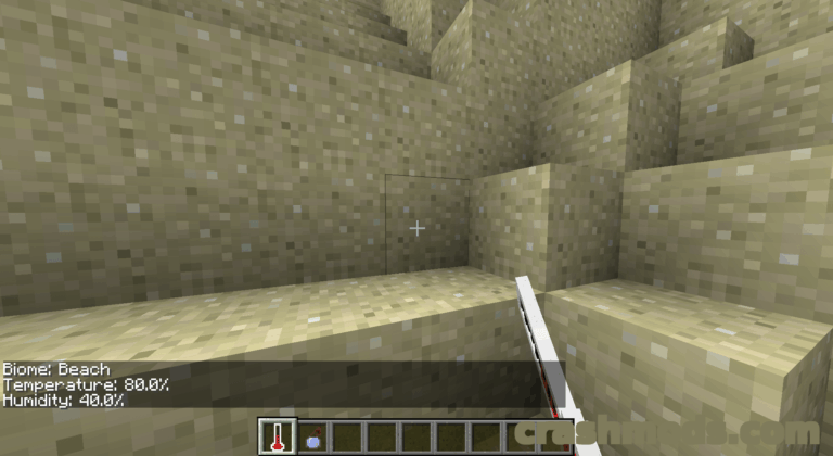 Biome Stats – Biome Thermometer Showing Temperature and Humidity Minecraft mod screenshot