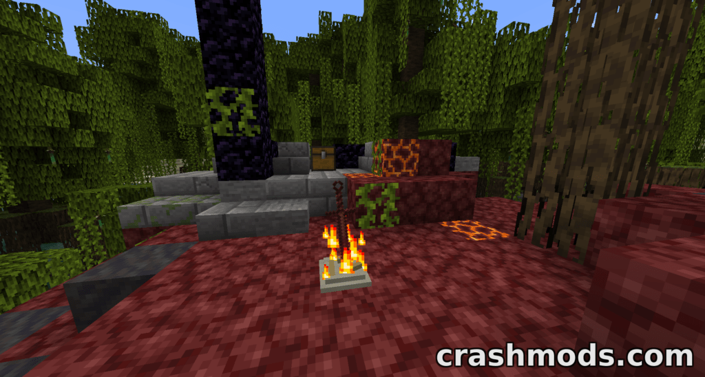 Bonfires – Souls-Style Checkpoints with Cross-Dimension Fast Travel Minecraft mod screenshot