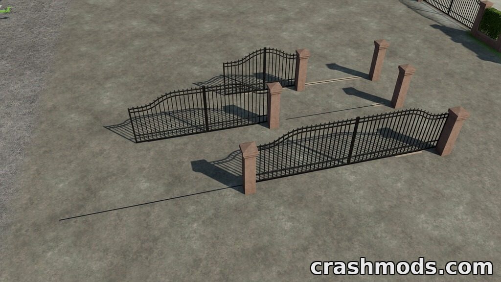 Brick Fence With Sliding Gates – Placeable Fence Pack – screenshot 5