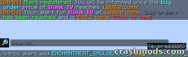 BtrBz – Hypixel SkyBlock Bazaar Order Tracking and Price Alerts – screenshot 5