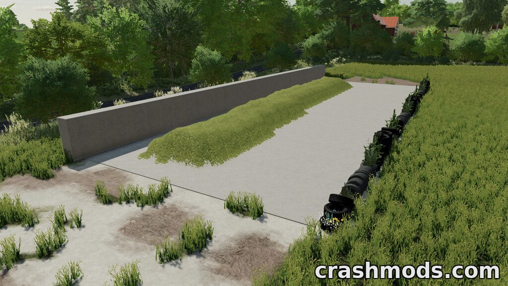 Bunker Silo Kit – 10 m Silo with Concrete and Tire Partitions – screenshot 2
