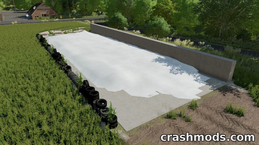 Bunker Silo Kit – 10 m Silo with Concrete and Tire Partitions – screenshot 3