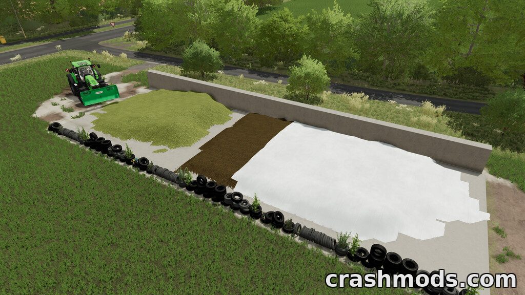Bunker Silo Kit – 10 m Silo with Concrete and Tire Partitions – screenshot 4