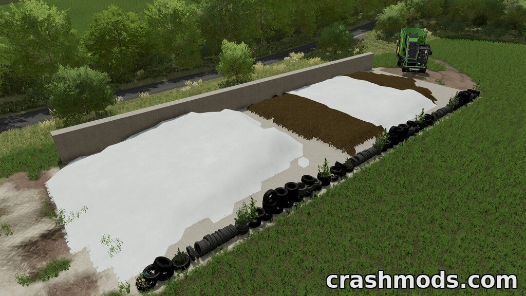 Bunker Silo Kit – 10 m Silo with Concrete and Tire Partitions – screenshot 5