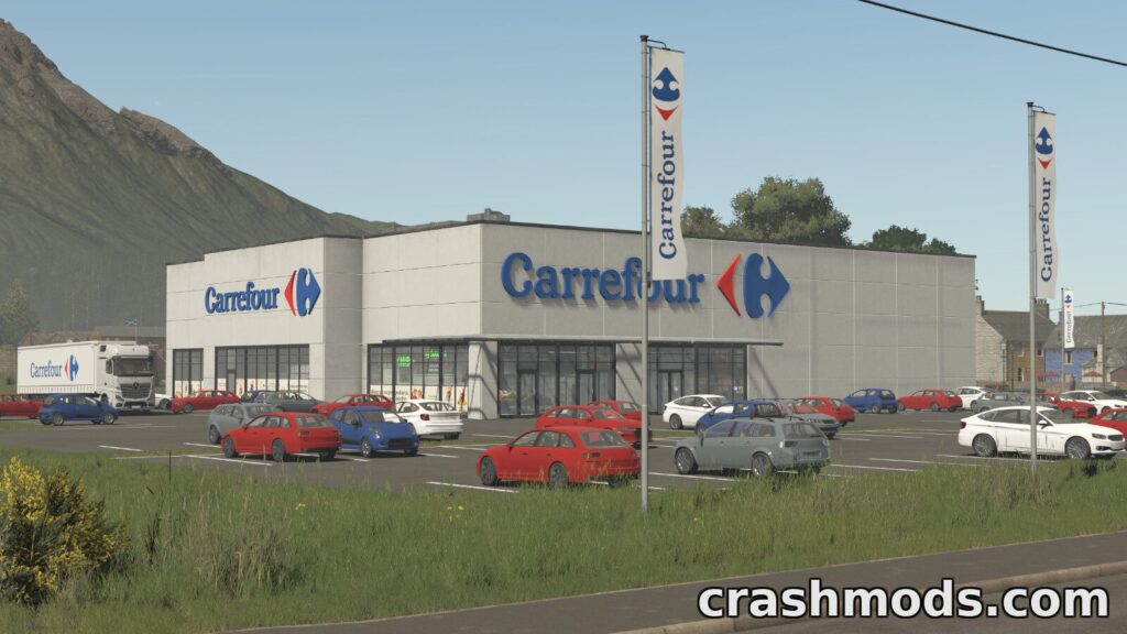 Carrefour Pack – Store Selling Point and Decorations Farming Simulator 25 mod screenshot