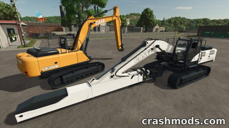 Case CX350D – Standard and Telescopic Excavator Pack Farming Simulator 25 mod screenshot