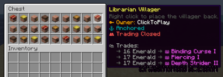 Click Villagers – Pick Up, Claim and Manage Villagers Minecraft mod screenshot