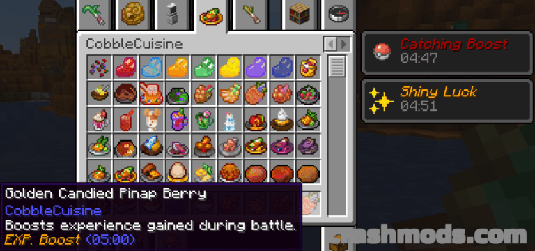 CobbleCuisine – Cobblemon Foods with Spawn and Catch Boosts Minecraft mod screenshot