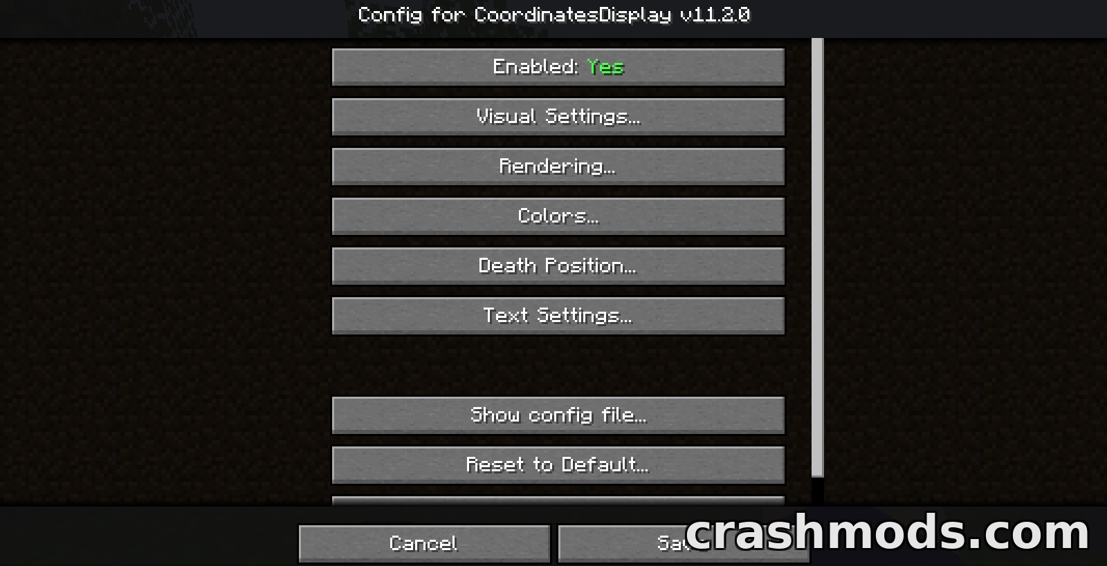 Coordinates Display – Configurable Coordinate HUD with Position Marking – screenshot 6